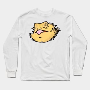 Bearded dragon tongue sticking out mlem Long Sleeve T-Shirt